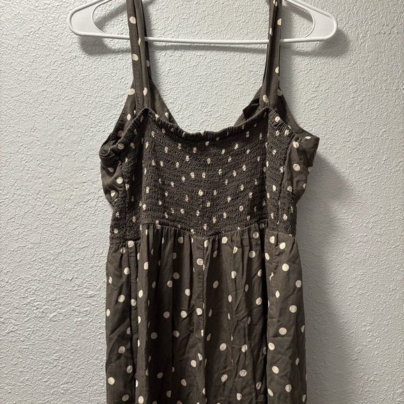 Aeropostale Polka Dot Romper gray Womens large - Picture 9 of 12